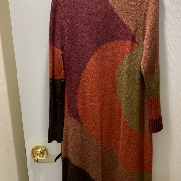 CHICO'S COLOR BLOCK LONG CARDIGAN - Picture 11 of 14
